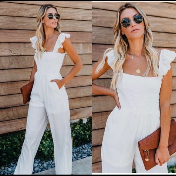 Tea n Cup Pants - $5 CLEARANCE ❤️ Tea & cup merriment smocked pocketed jumpsuit